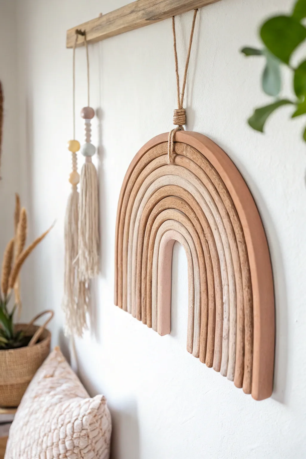 Elevate your space with the timeless beauty of handcrafted clay wall art.