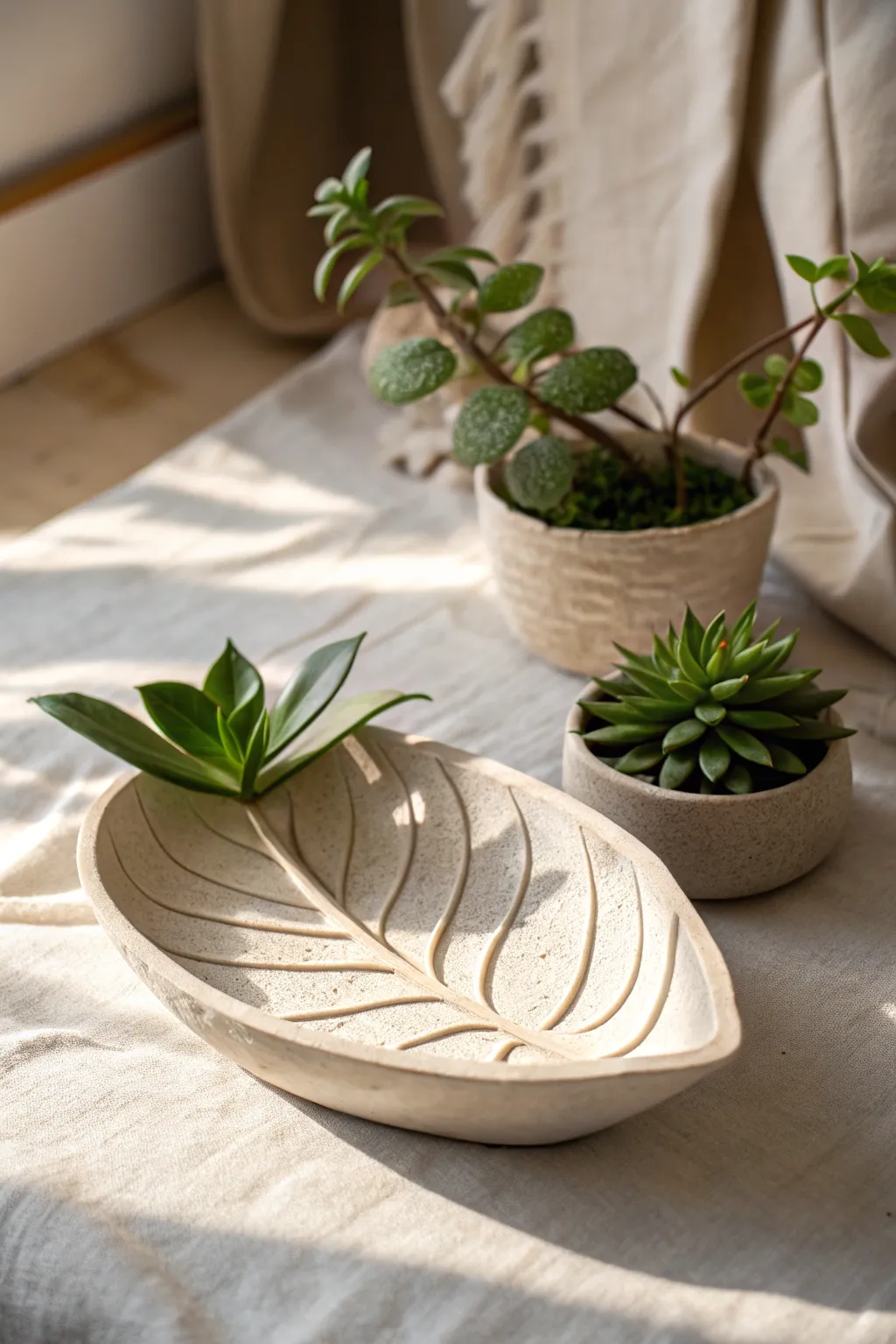 Embrace nature's elegance with handcrafted clay plant holders. Perfect for adding a touch of minimalist charm to your space.
