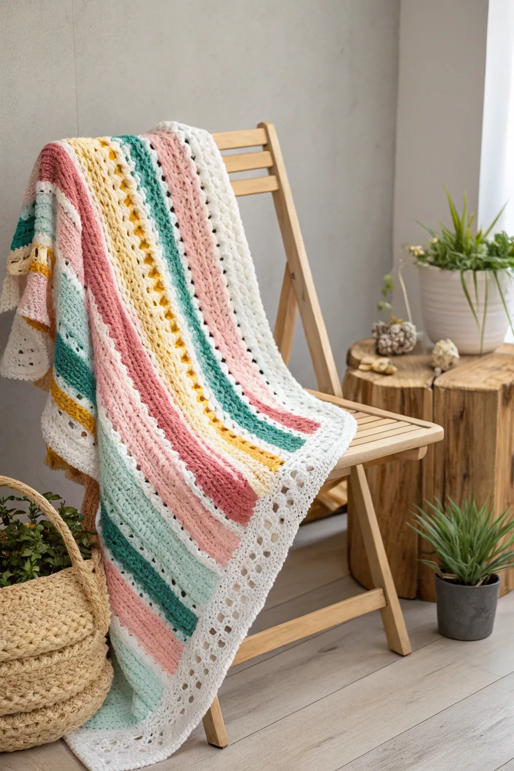 Brighten your space with a splash of color and craftsmanship. 🌈✨ #CrochetJoy #ScandiBoho