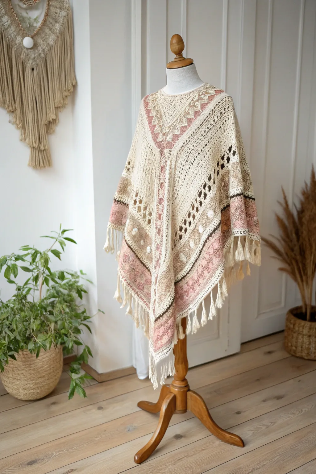Embrace festival vibes with this boho-chic crochet poncho—crafted for the free-spirited soul. 🌿✨