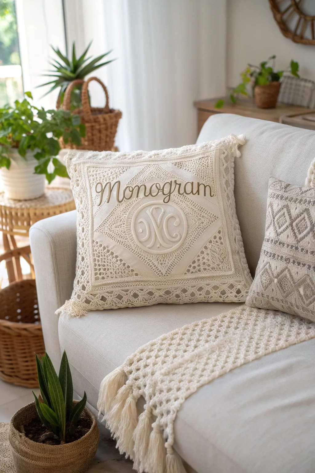 Add a personal touch to Grandma's space with a beautifully handcrafted crochet pillow cover.