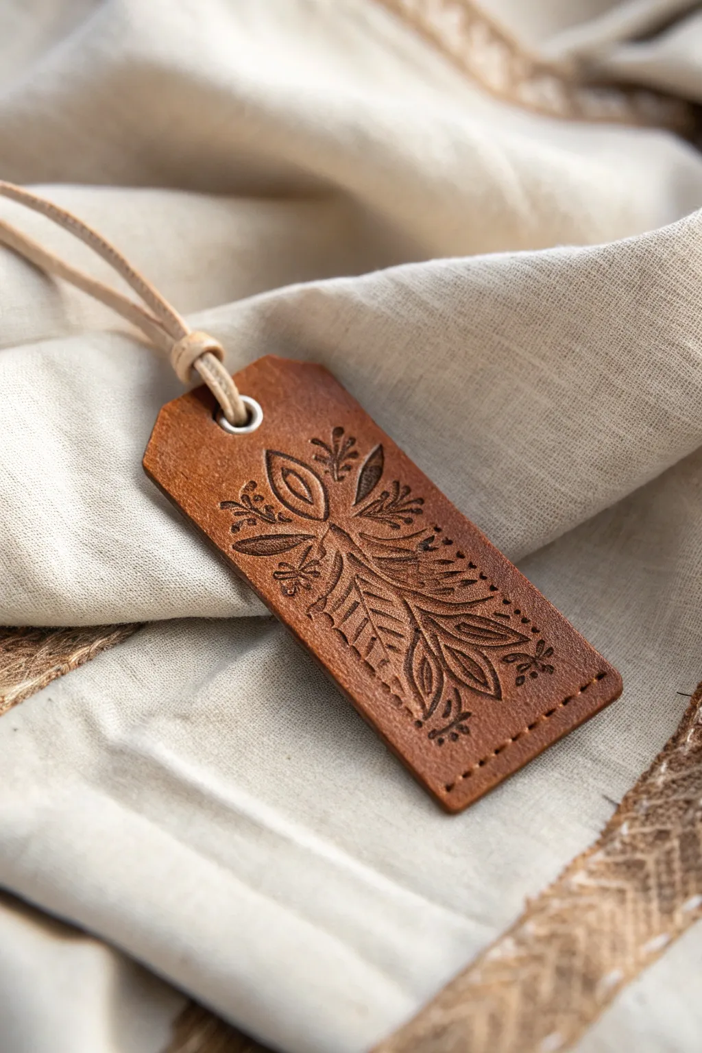 Elevate your crochet projects with stamped leather labels—where craftsmanship meets durability.