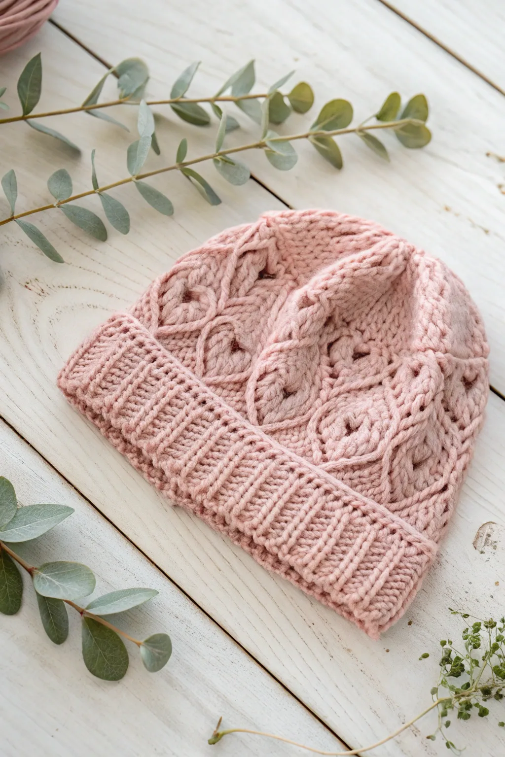 Wrap your head in love with this darling heart-adorned beanie, a cozy companion for chilly days.