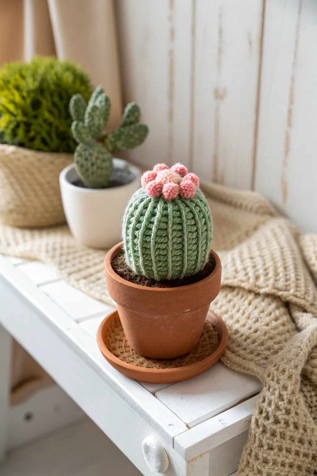 Bring everlasting greenery into your space with these charming miniature crochet cacti!