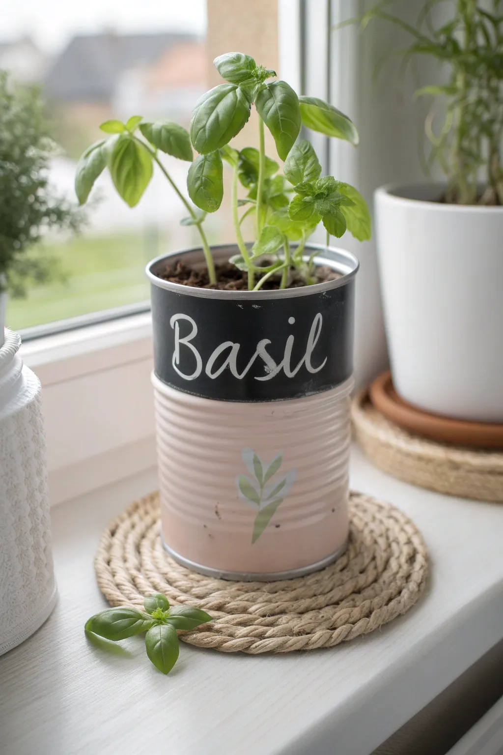Elevate your kitchen with this charming DIY herb planter—where simplicity meets natural beauty.