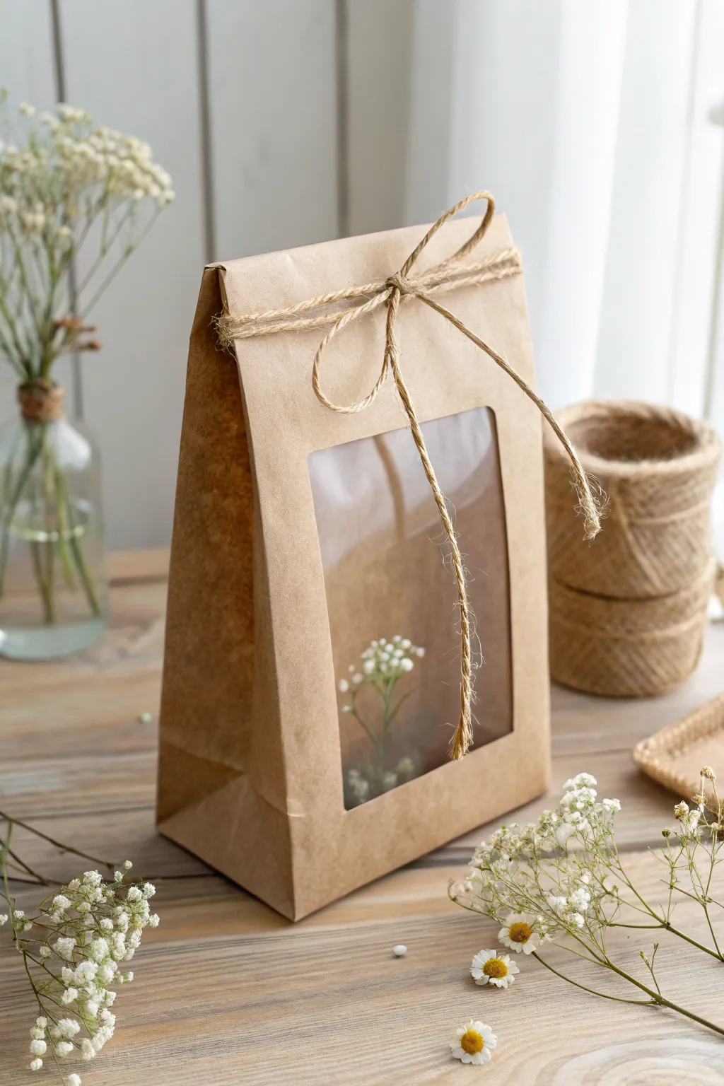 Sneak a peek: Elegance meets simplicity with clear window gift bags.
