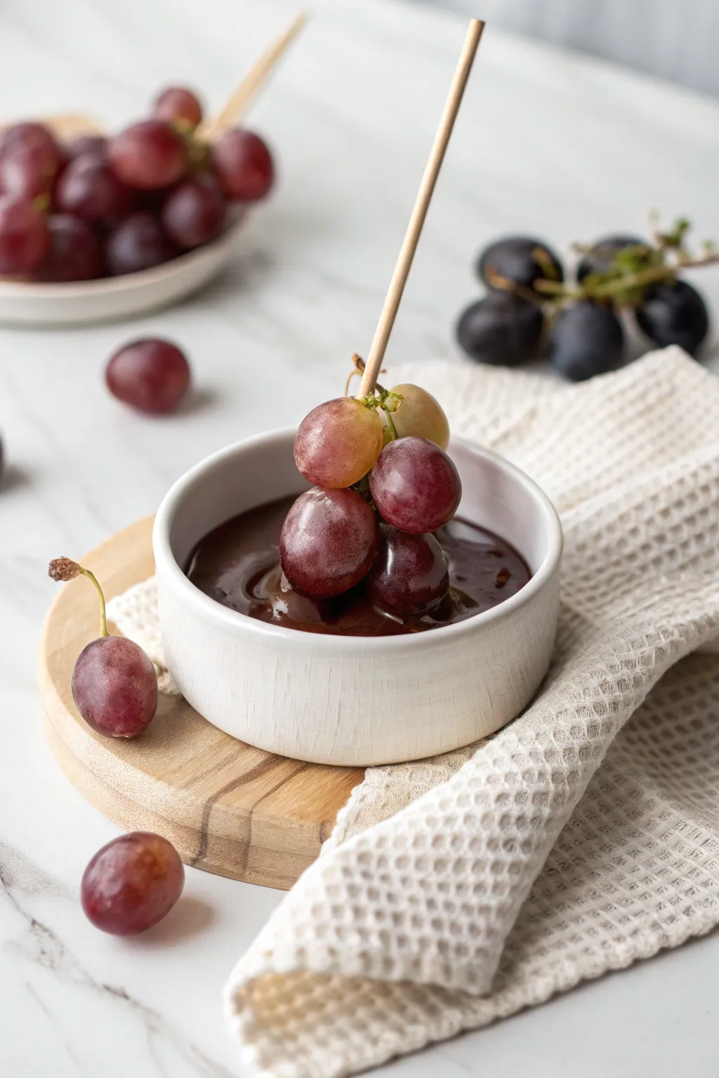 Elevate your chocolate experience with nature's sweetest pairing: grapes and chocolate.