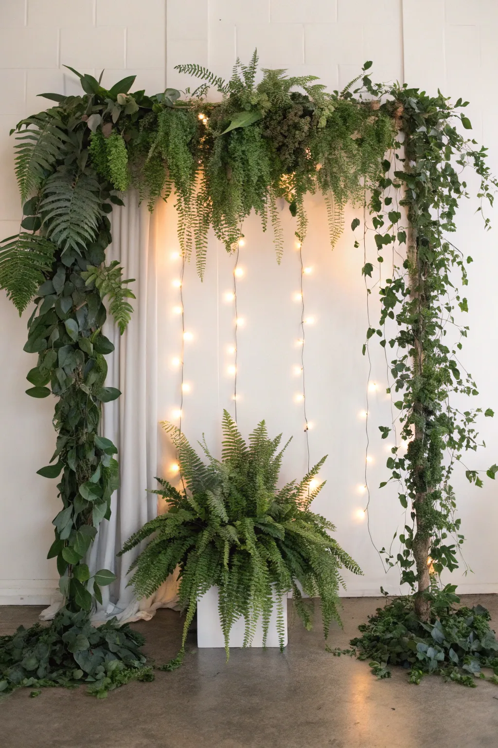 Transform your bridal shower with a stunning greenery backdrop that brings the outdoors in! 🌿✨ #DIYWeddingDecor #BridalShowerIdeas