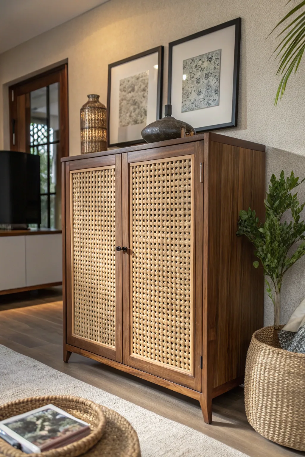 Transform your space with a stylish panel swap; elevate your cabinet doors with exquisite rattan elegance.
