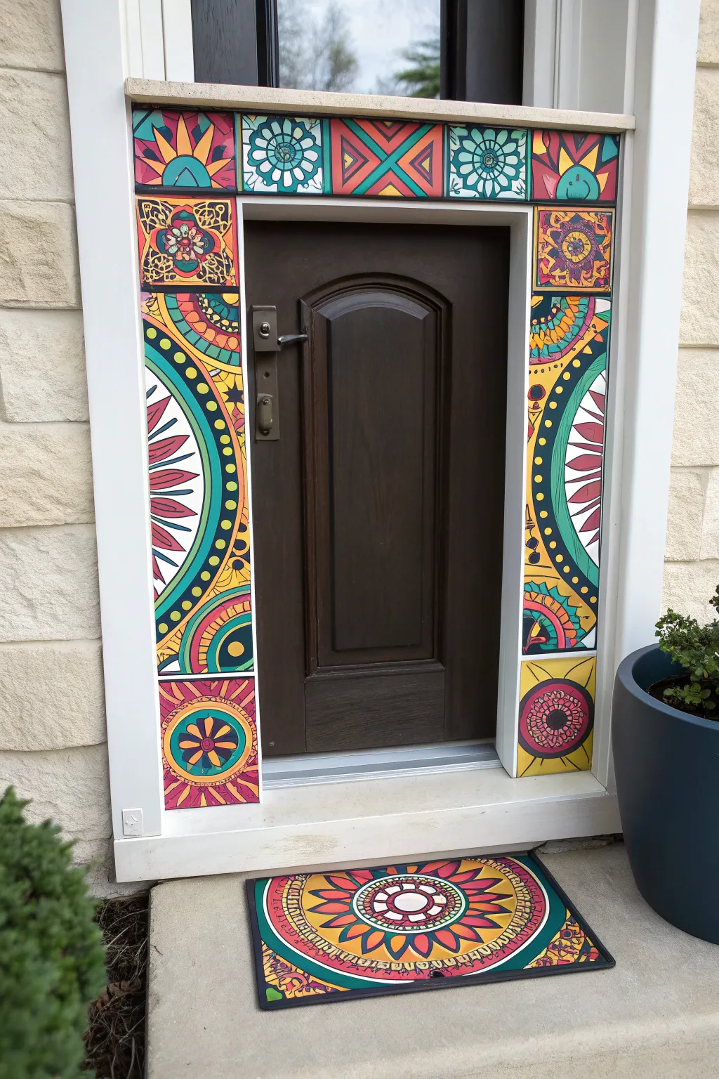 Transform your cat door into a conversation piece with vibrant decorative decals!