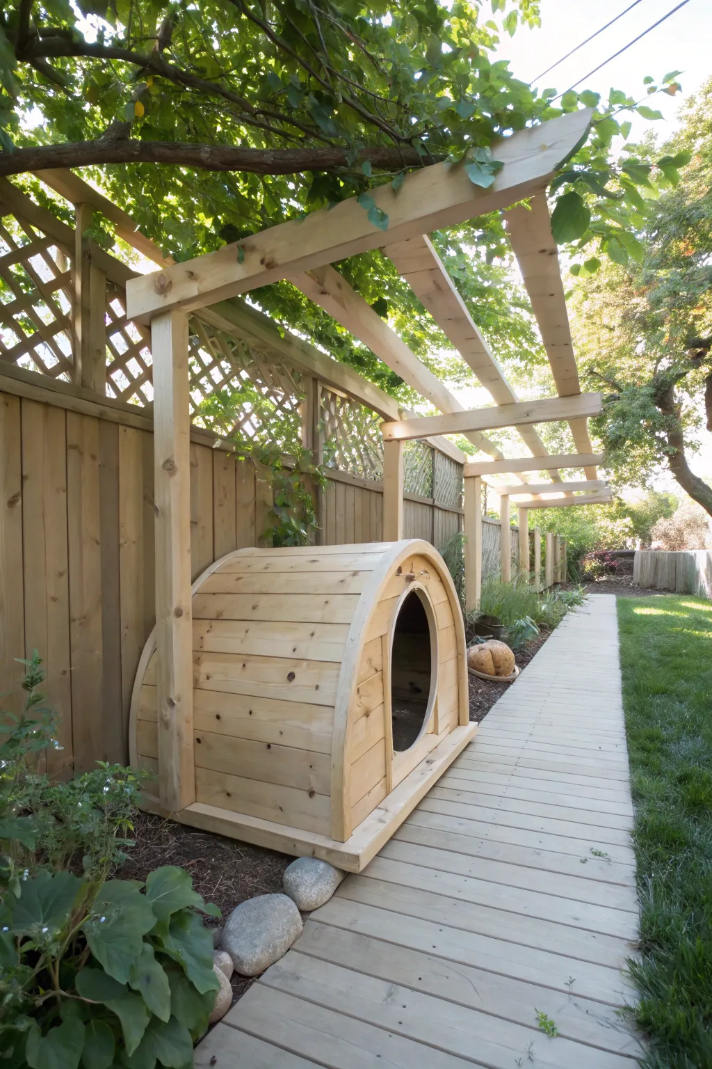 A seamless blend of indoor comfort and outdoor adventure for your feline friends. 🌿🐾