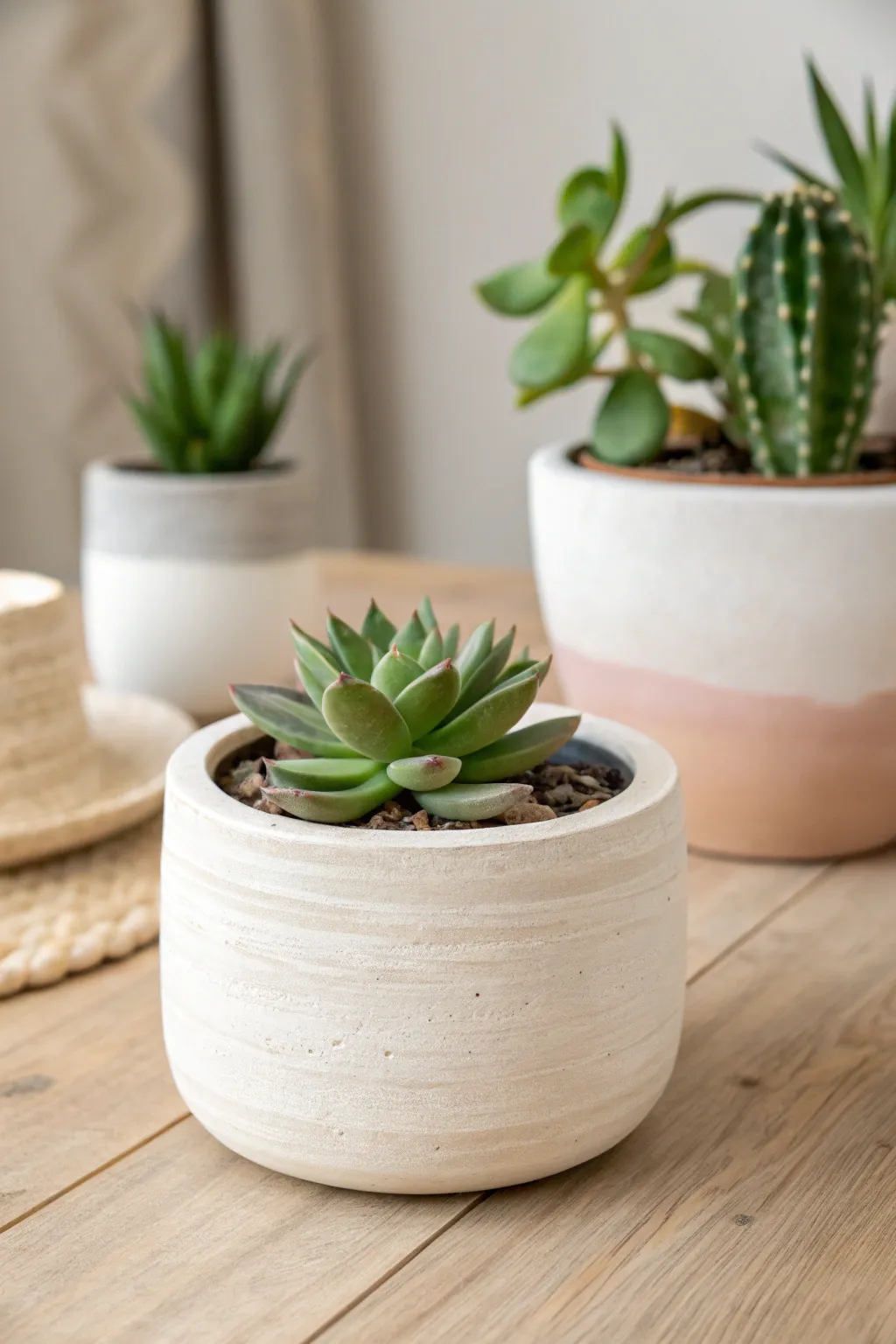 Embrace simplicity with this chic ceramic pot, perfect for letting your plants shine in style.