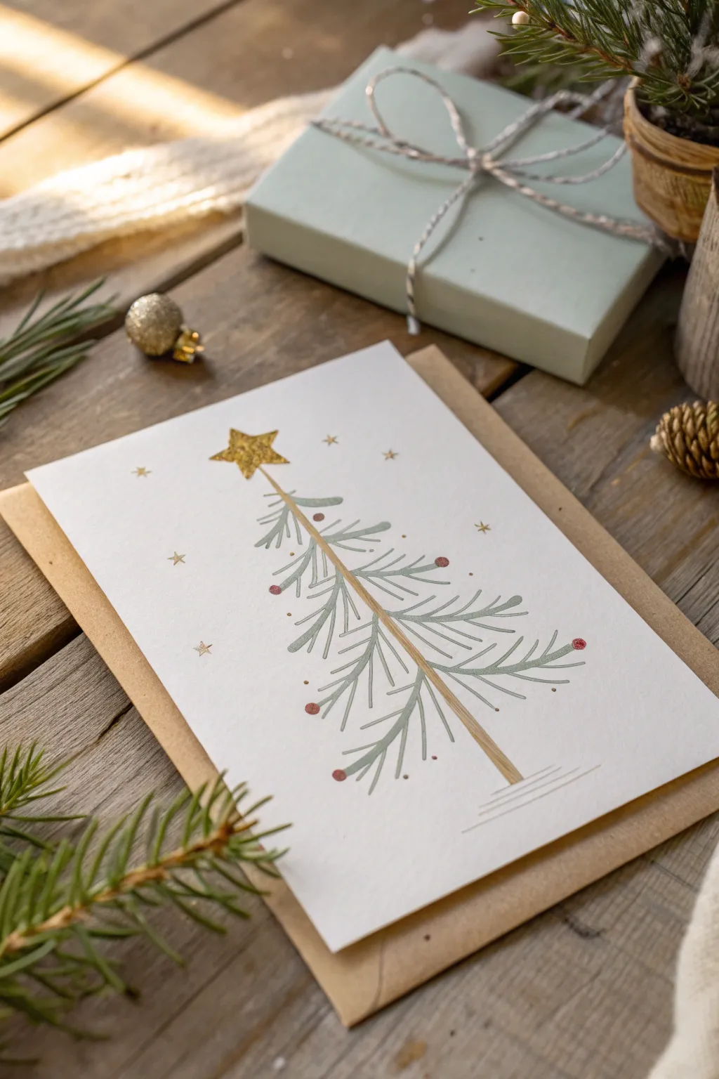 Embrace the elegance of simplicity with a minimalist Christmas card that speaks volumes with less.
