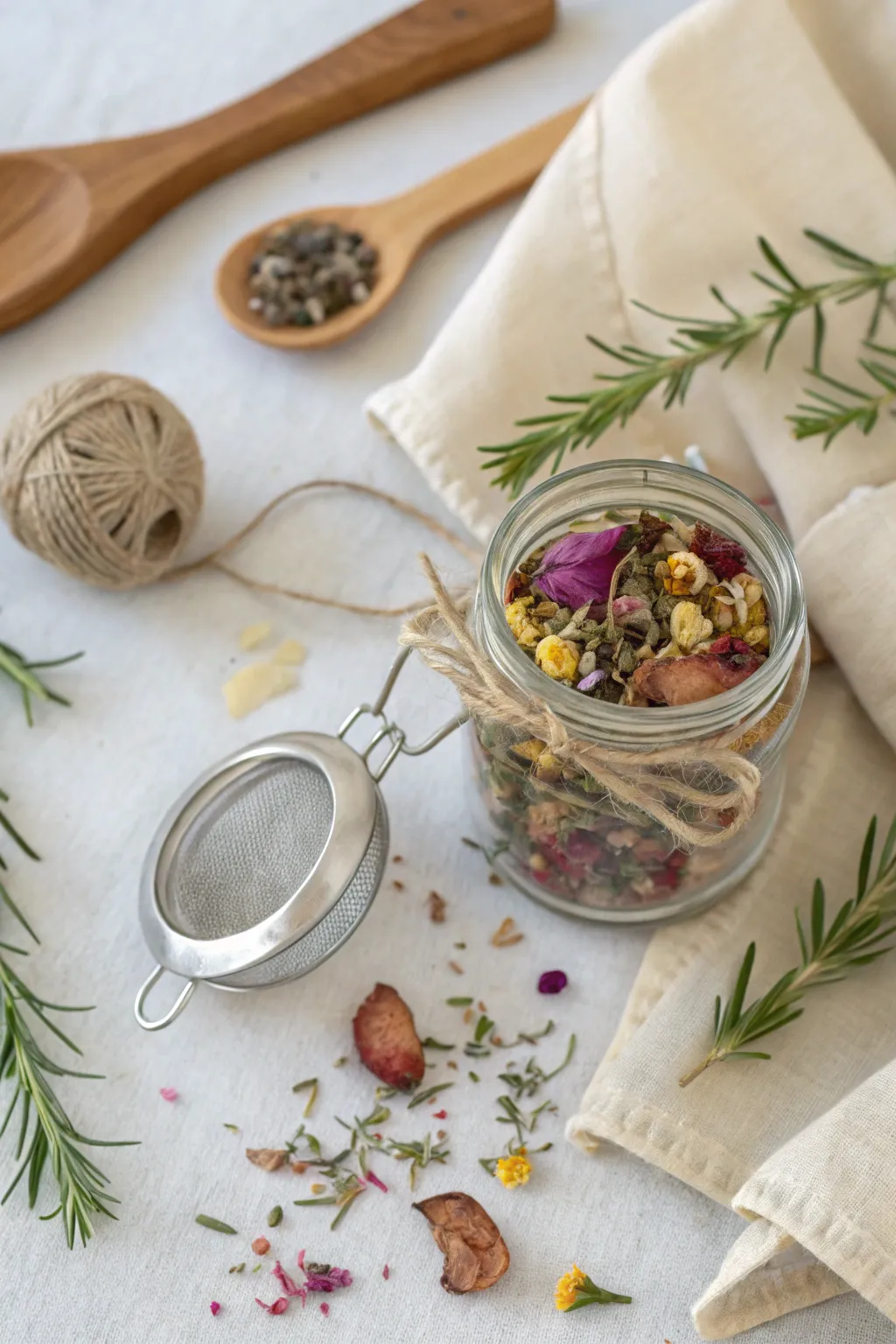 Craft your own cozy moments with this delightful herbal tea blend kit, perfect for a heartfelt Christmas gift.