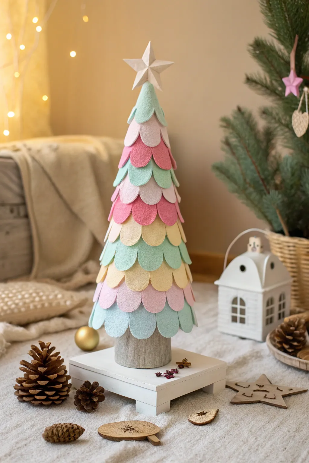 Brighten up your child's room with a charming DIY felt Christmas tree—a colorful and safe holiday craft they’ll love!