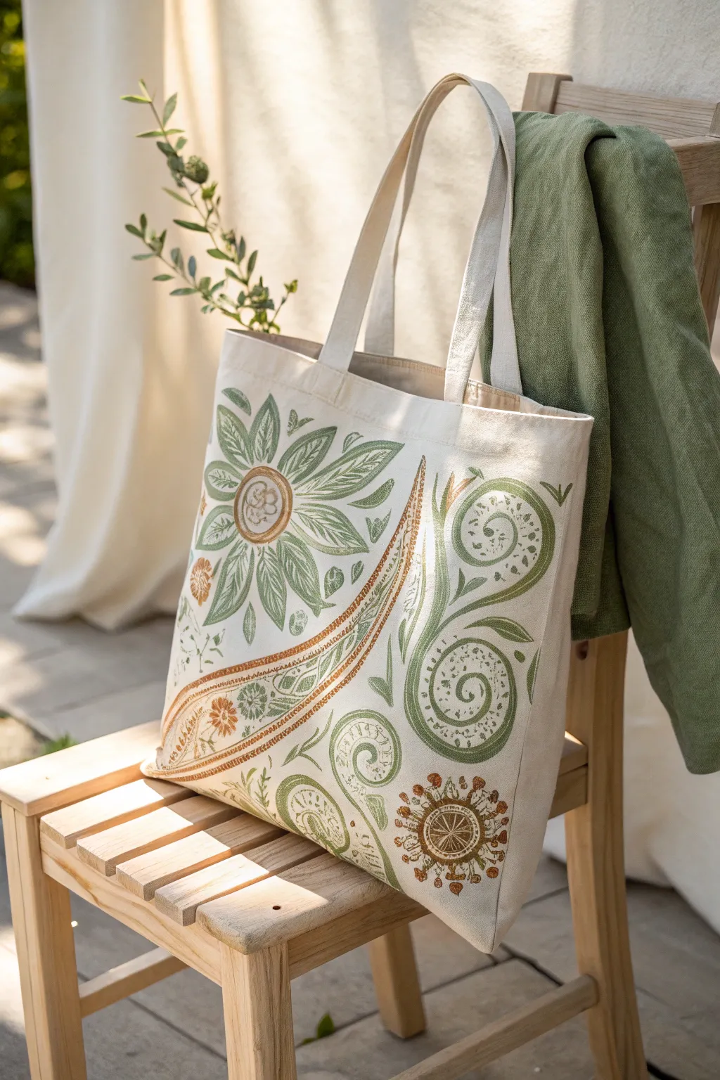Celebrate creativity with a hand-painted tote bag, where minimalist design meets boho charm.