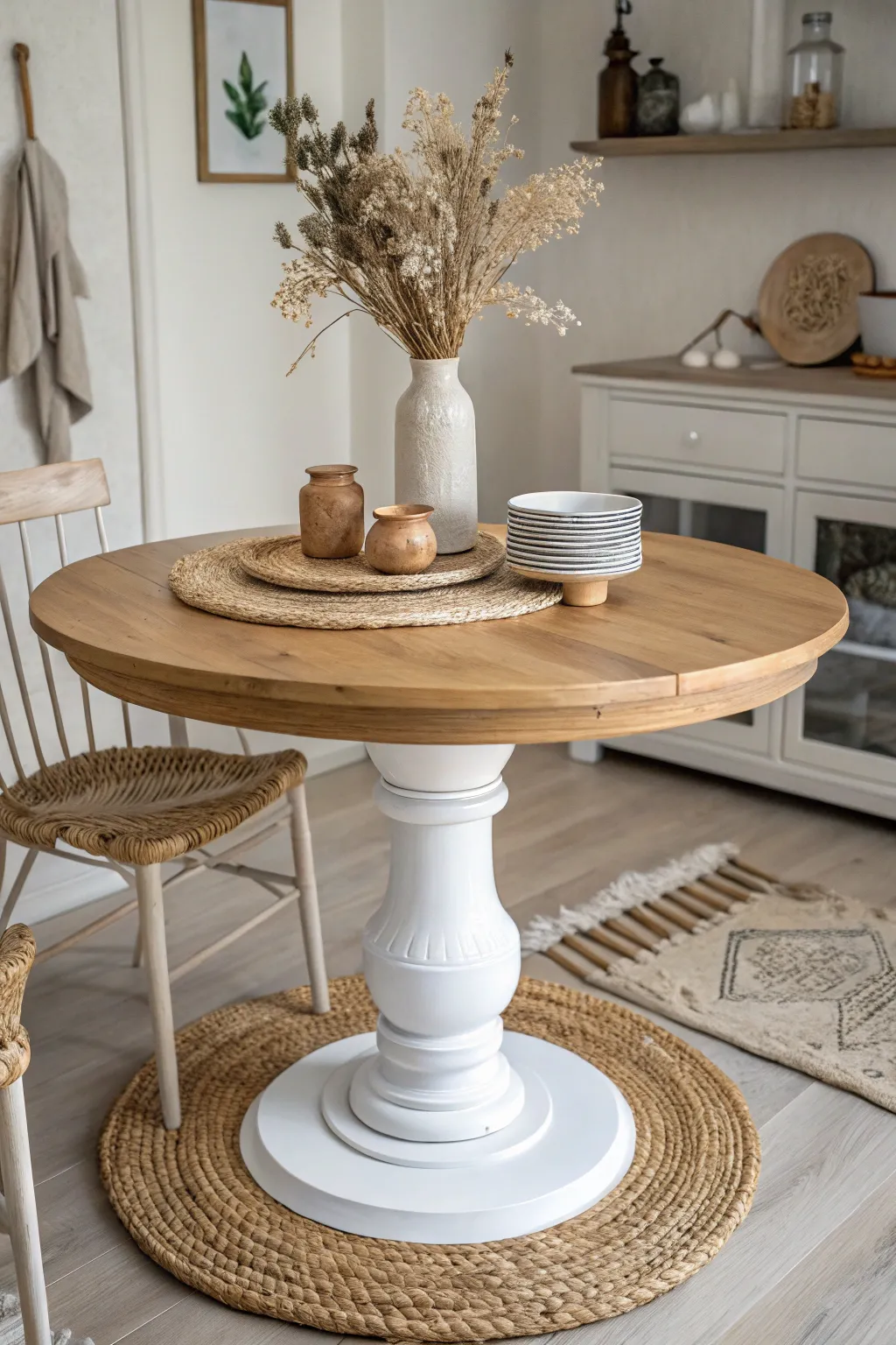 Breathe new life into your dining space with a stunning two-tone table makeover.