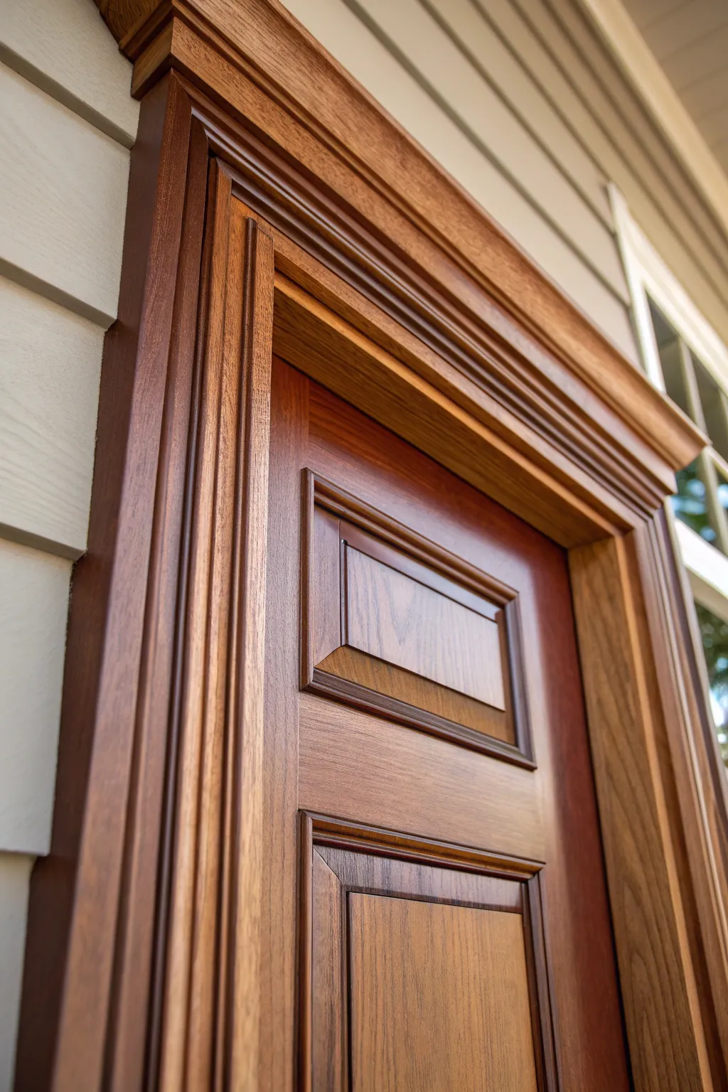 Elevate your space with layered door trim for a touch of luxury.