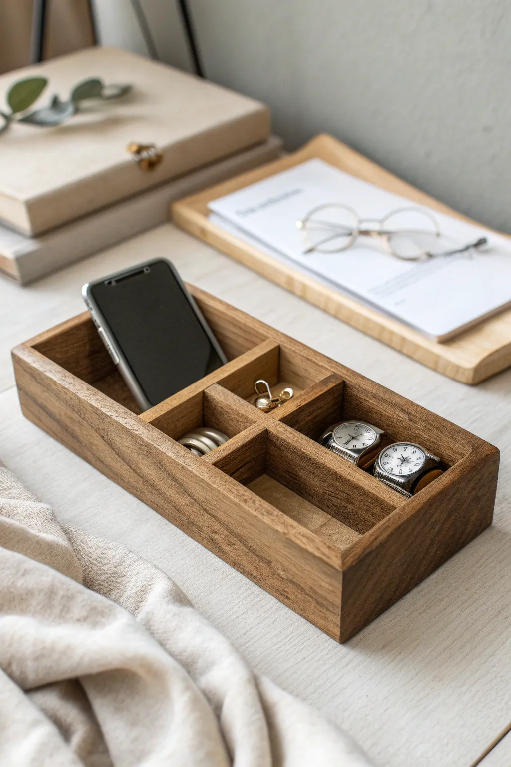 Elevate his space with this stunning DIY organizer, where simplicity meets natural elegance.