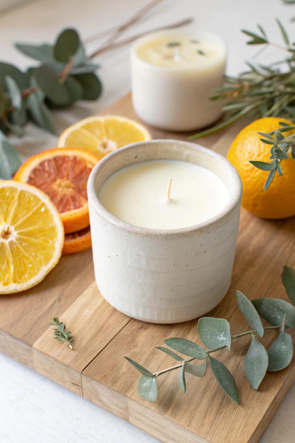 Discover the art of simplicity with DIY soy candles, where natural beauty meets refreshing citrus scents.