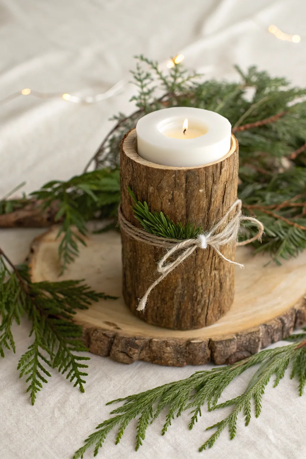 Illuminate your holiday season with rustic elegance—handcrafted log candle holders that bring warmth and charm to your home.