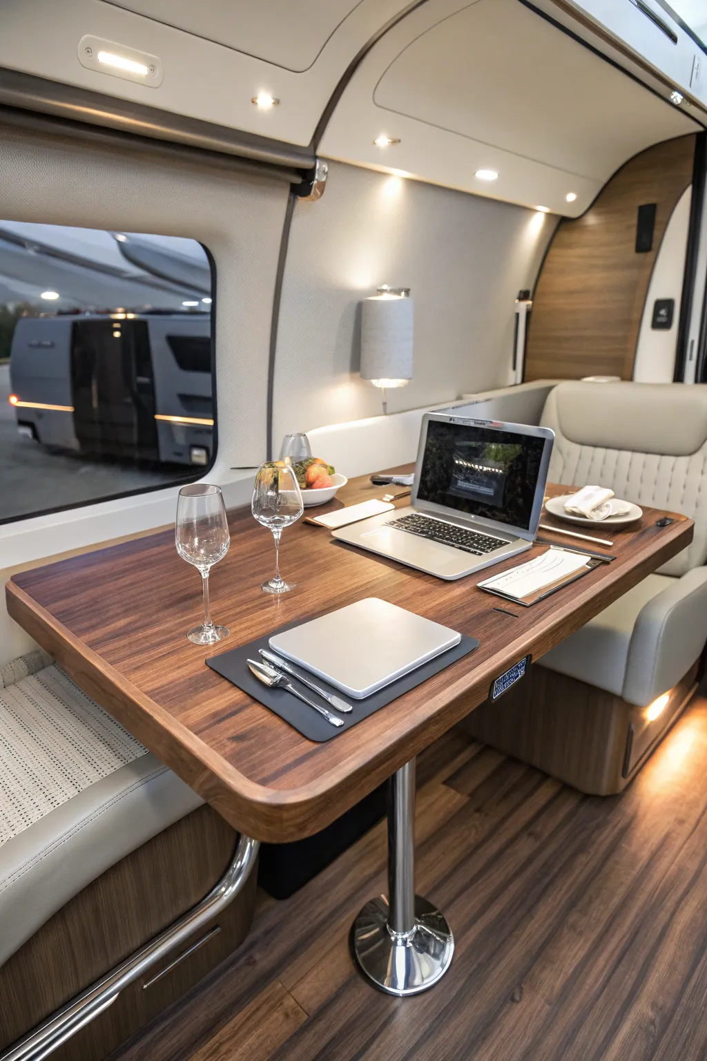 Transform your mobile office with multi-functional elegance.