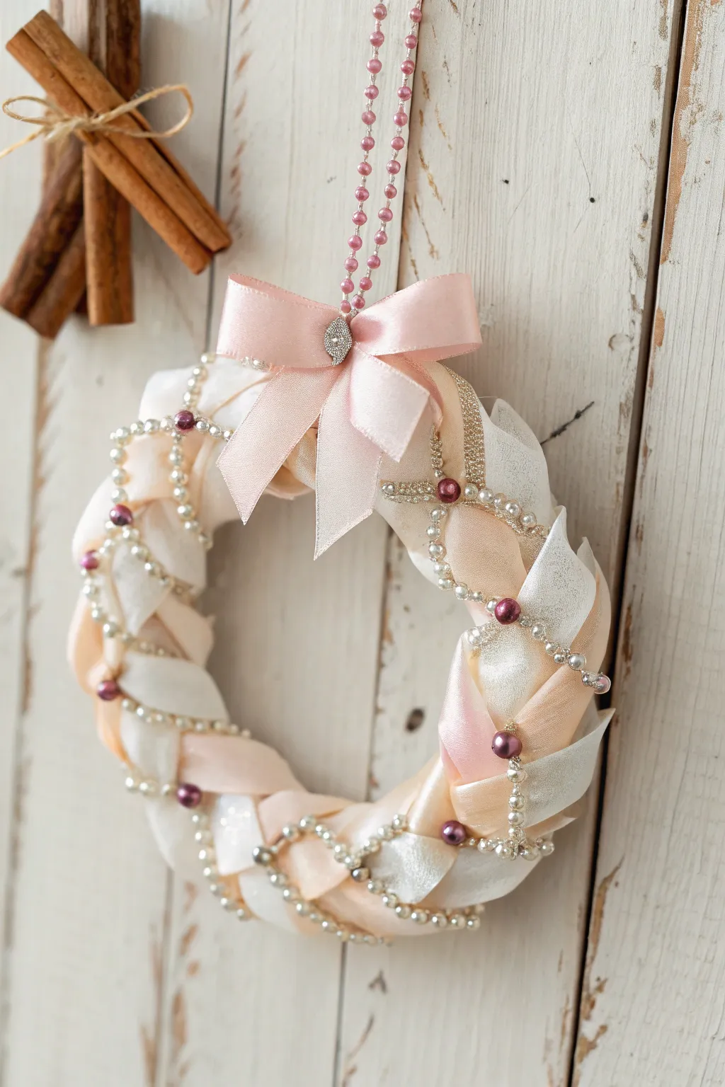 Elevate your holiday decor with these charming DIY mini wreath ornaments, blending minimalist elegance with a touch of Boho warmth.