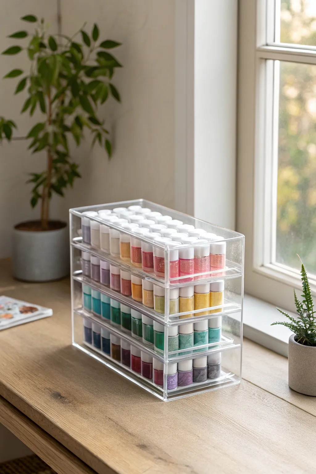 Organize with elegance: Transform your paint tube storage into a minimalist masterpiece.