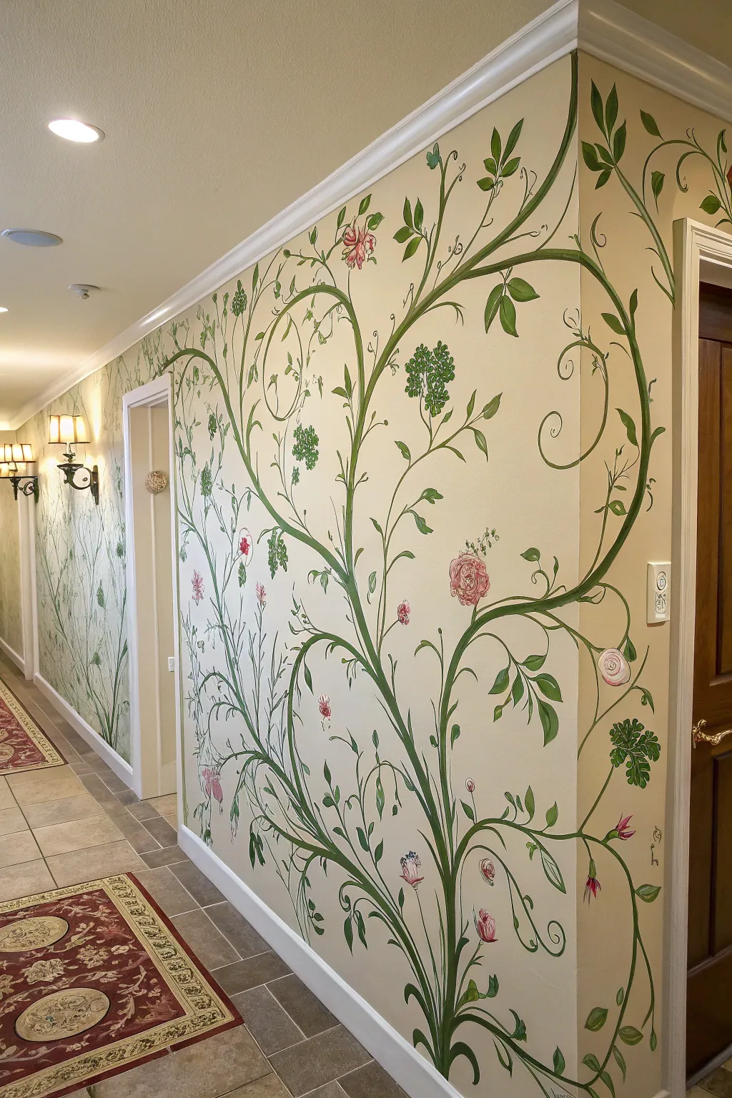 Transform your hallway into a serene escape with nature-inspired DIY wall art. #HomeDecor #DIYPainting