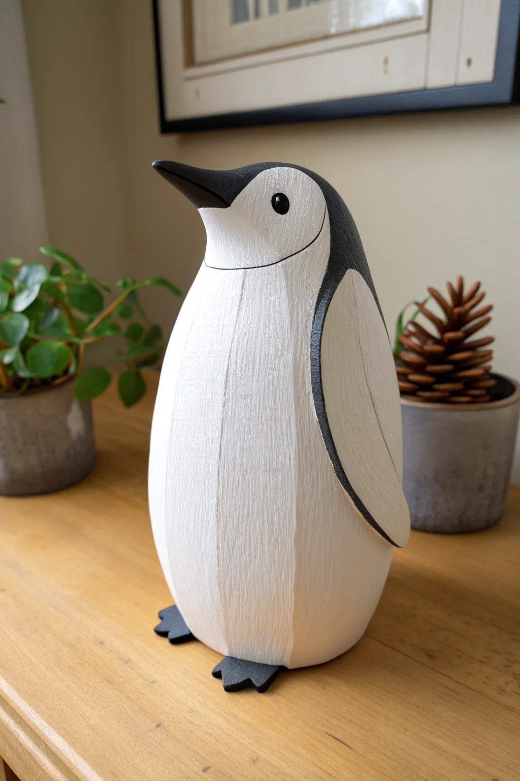 Save with style: Embrace simplicity and charm with this adorable penguin piggy bank!