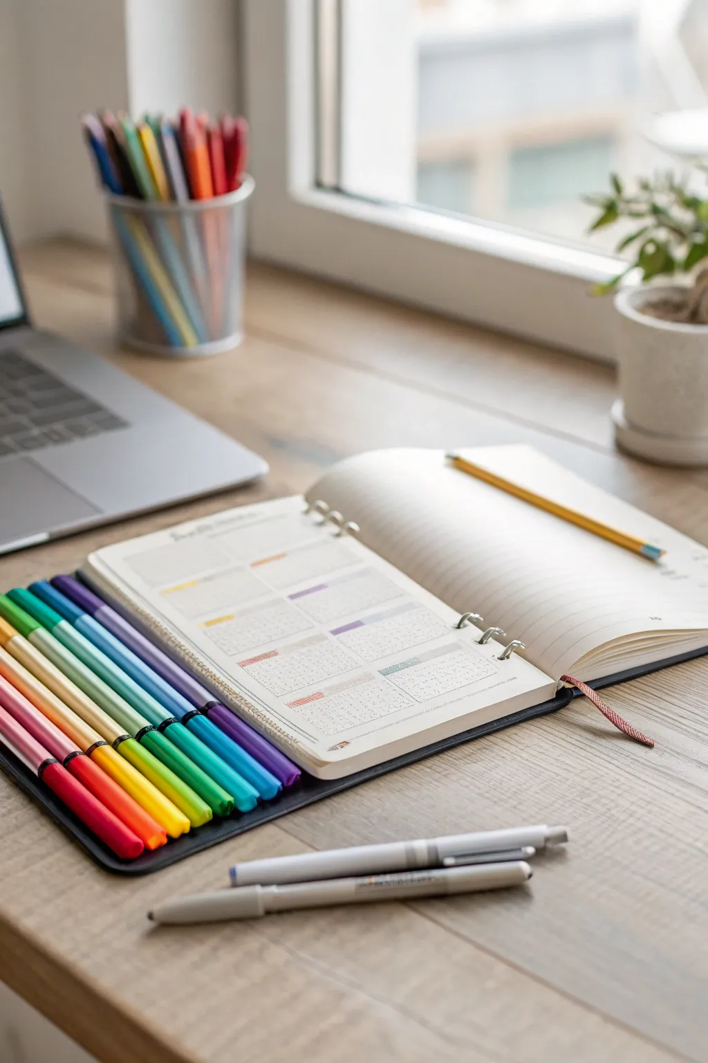 Transform your planning routine with a rainbow of organization. #ColorCodingBrilliance #MinimalistAesthetic