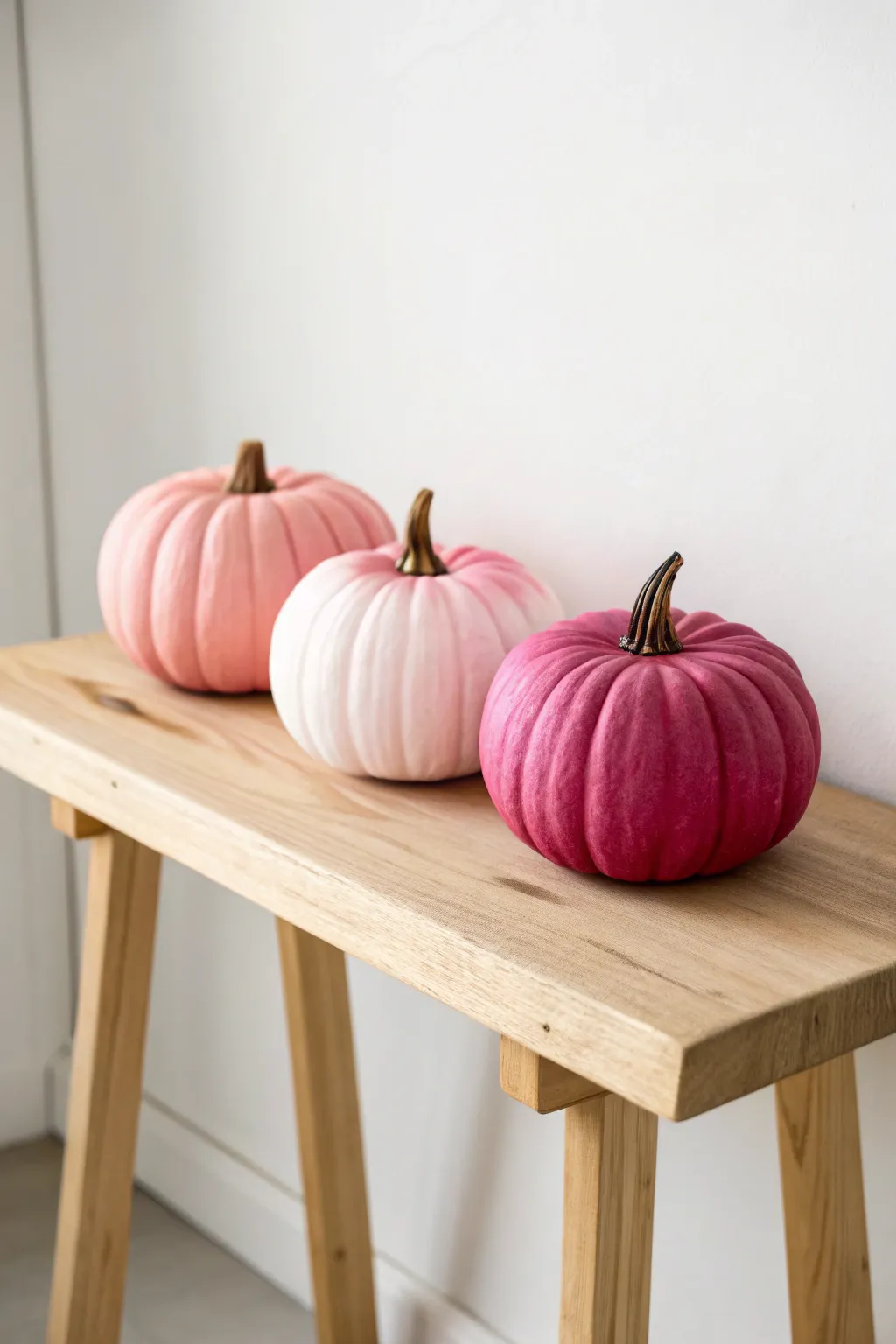 Elevate your autumn decor with these stunning ombre pumpkins, a perfect blend of simplicity and elegance.