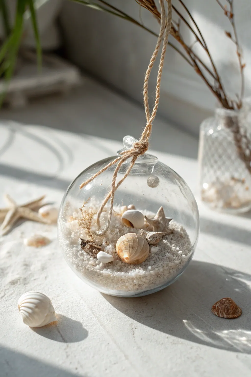Bring the beach to your holiday decor with this elegant seashell ornament.