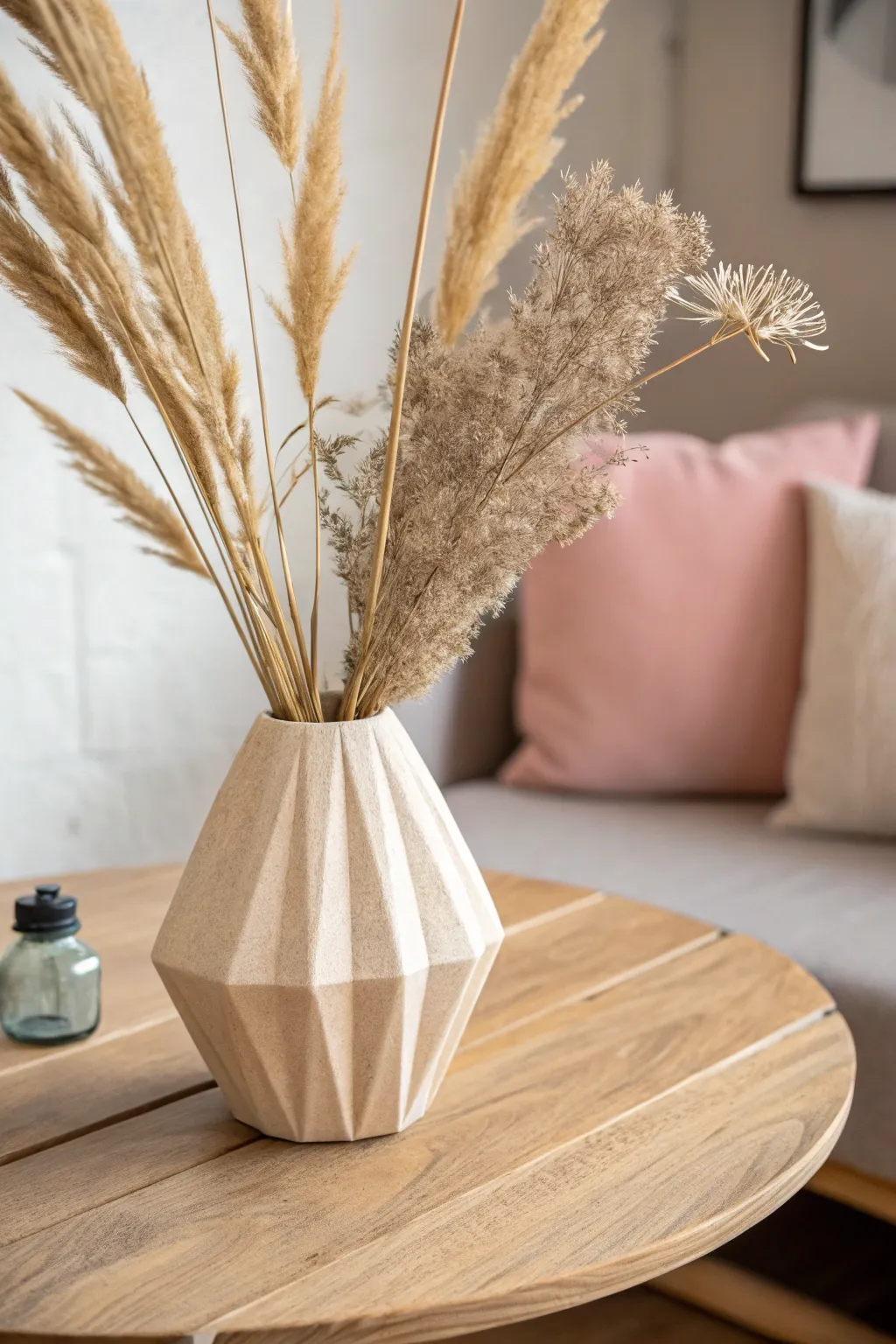 Embrace the art of shape play with this stunning DIY vase that blends minimalist elegance with Boho flair.