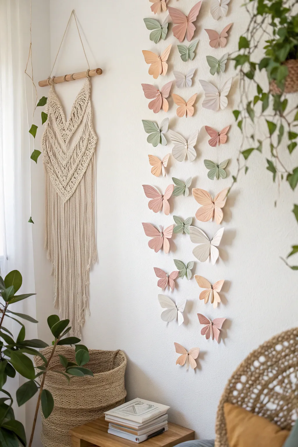 Transform your space with nature-inspired paper butterflies, where elegance meets simplicity.