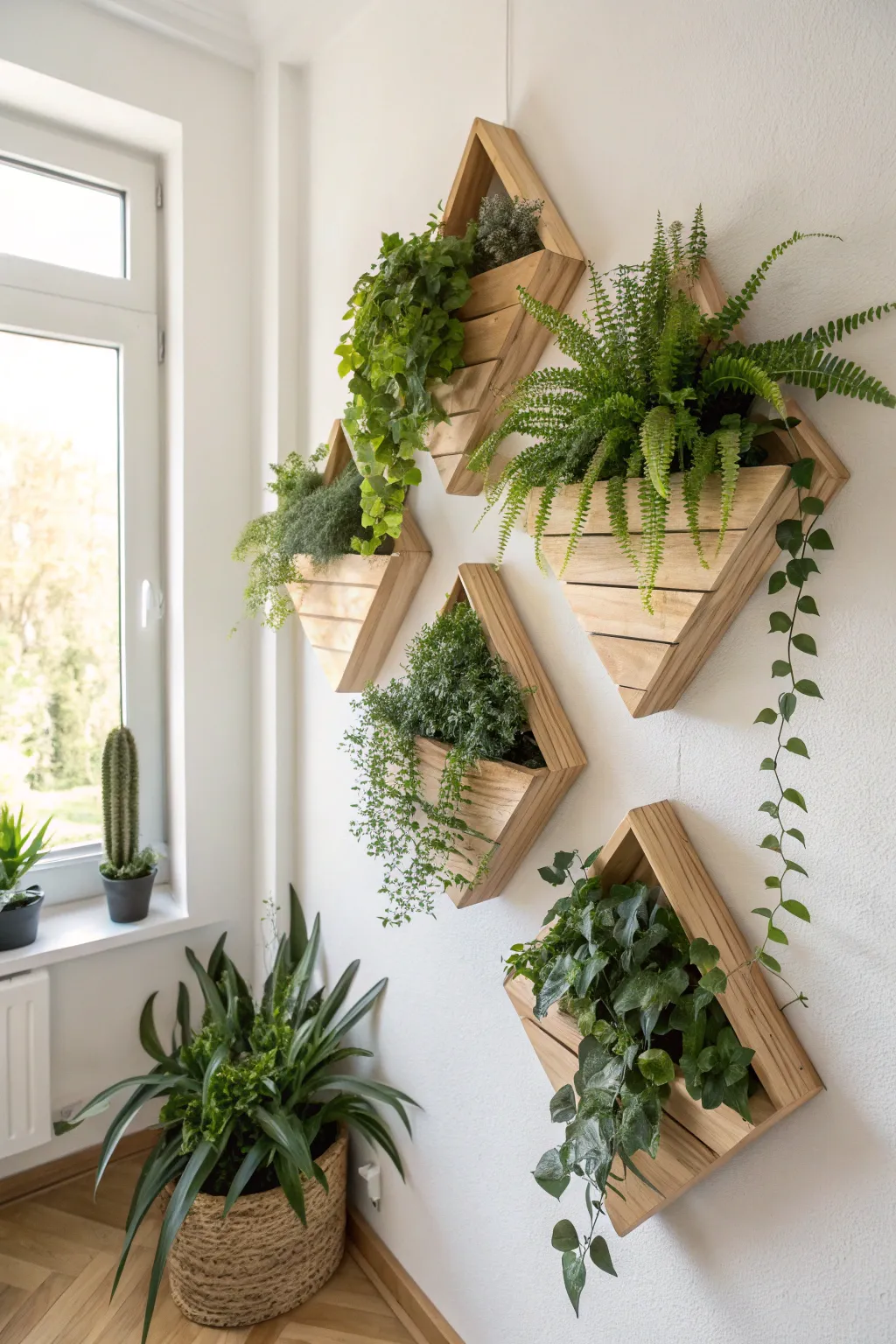 Bring nature indoors with a minimalist living wall that purifies the air and elevates your space.