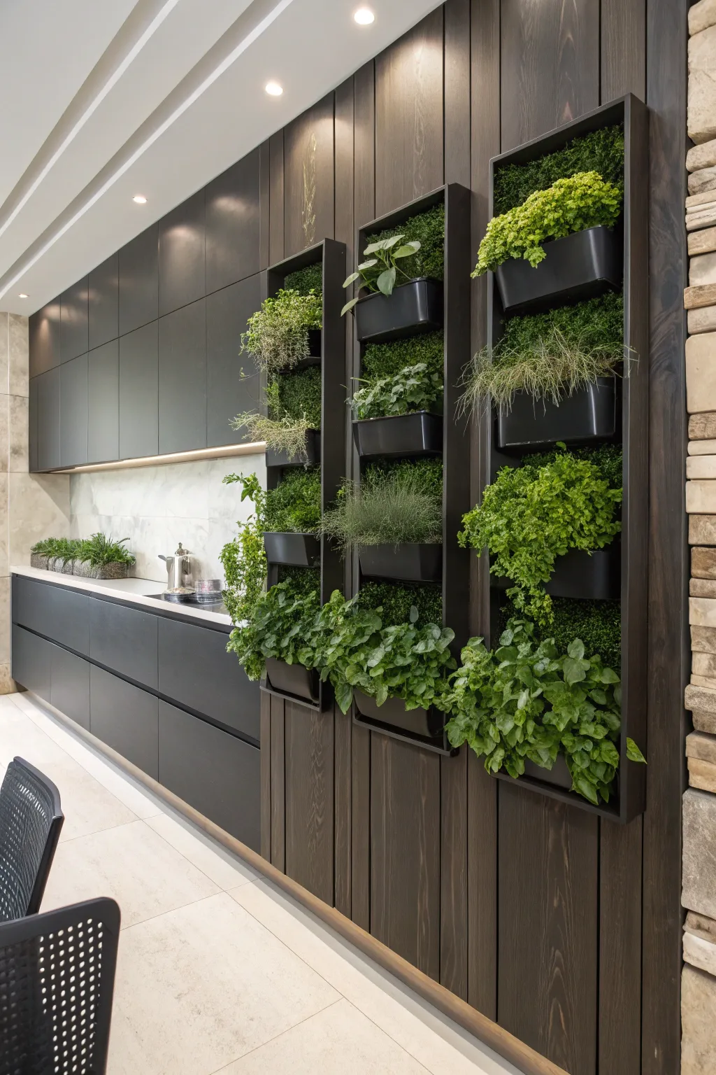 Transform your space with chic vertical garden panels—where nature meets style.