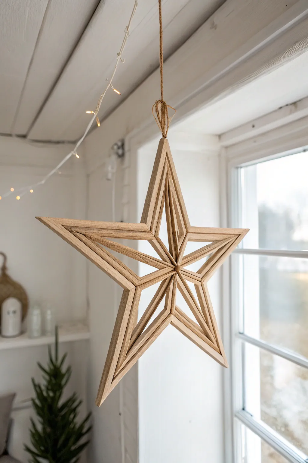 Illuminate your space with the natural elegance of handcrafted star ornaments.