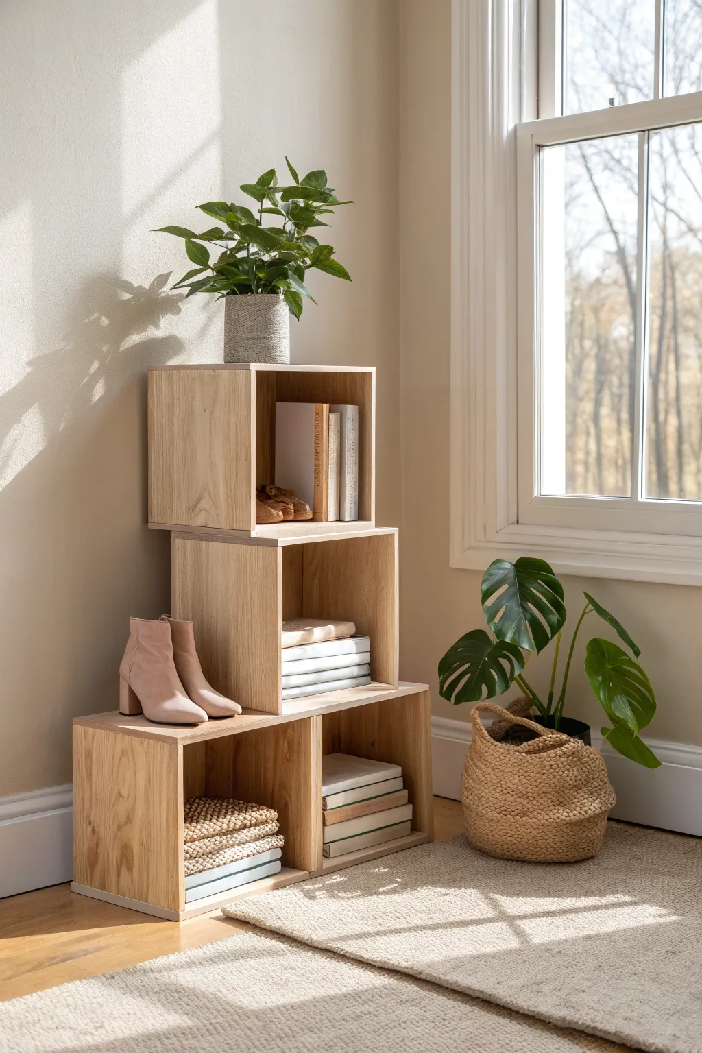 Elevate your dorm room with versatile cube storage for a chic and organized space.