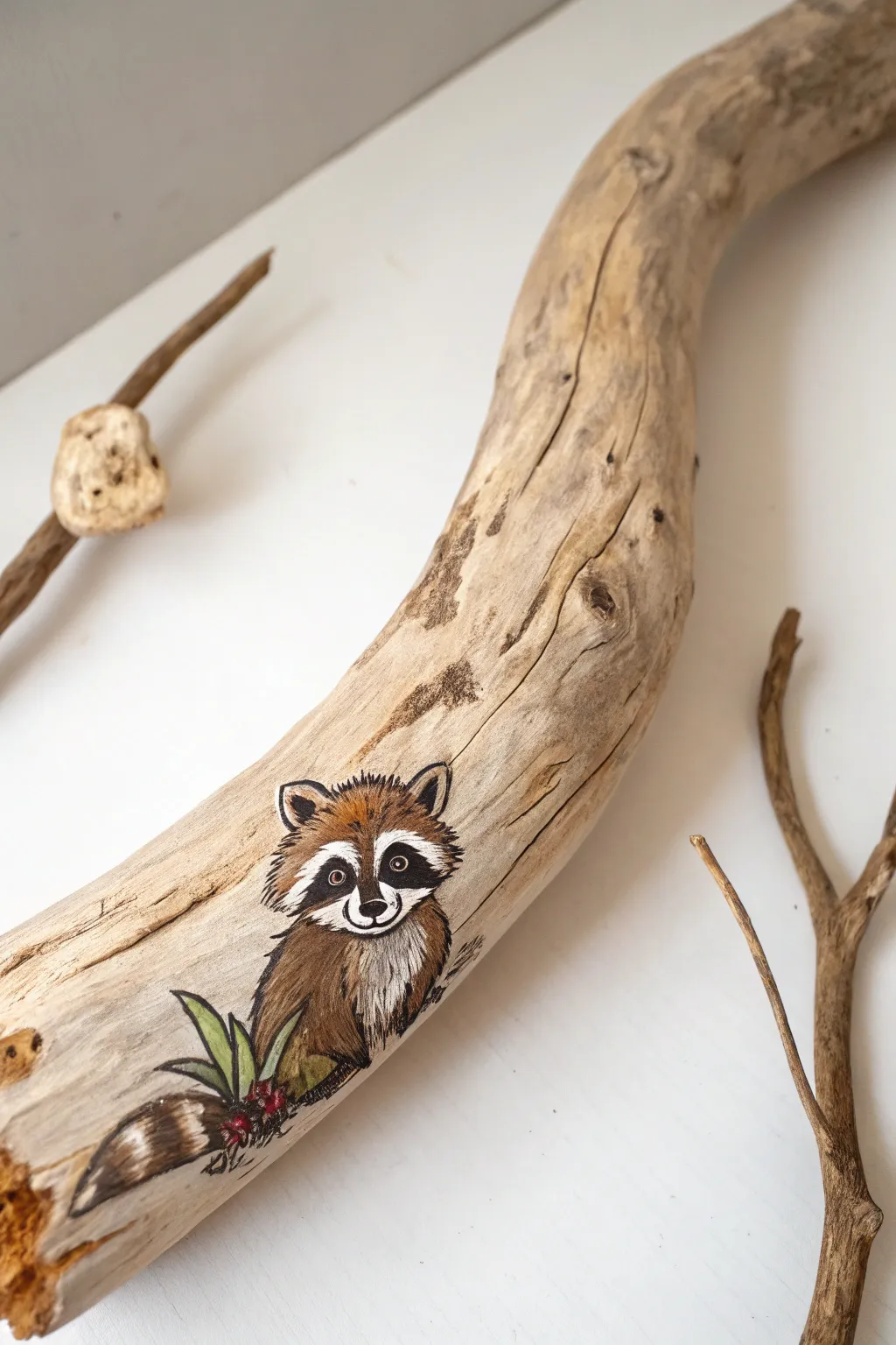 Bring the woodland magic home with this charming driftwood painting.