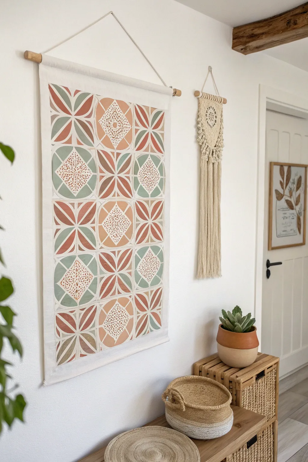 Transform your space with the elegance of stencil art—patterns that speak simplicity and natural beauty.