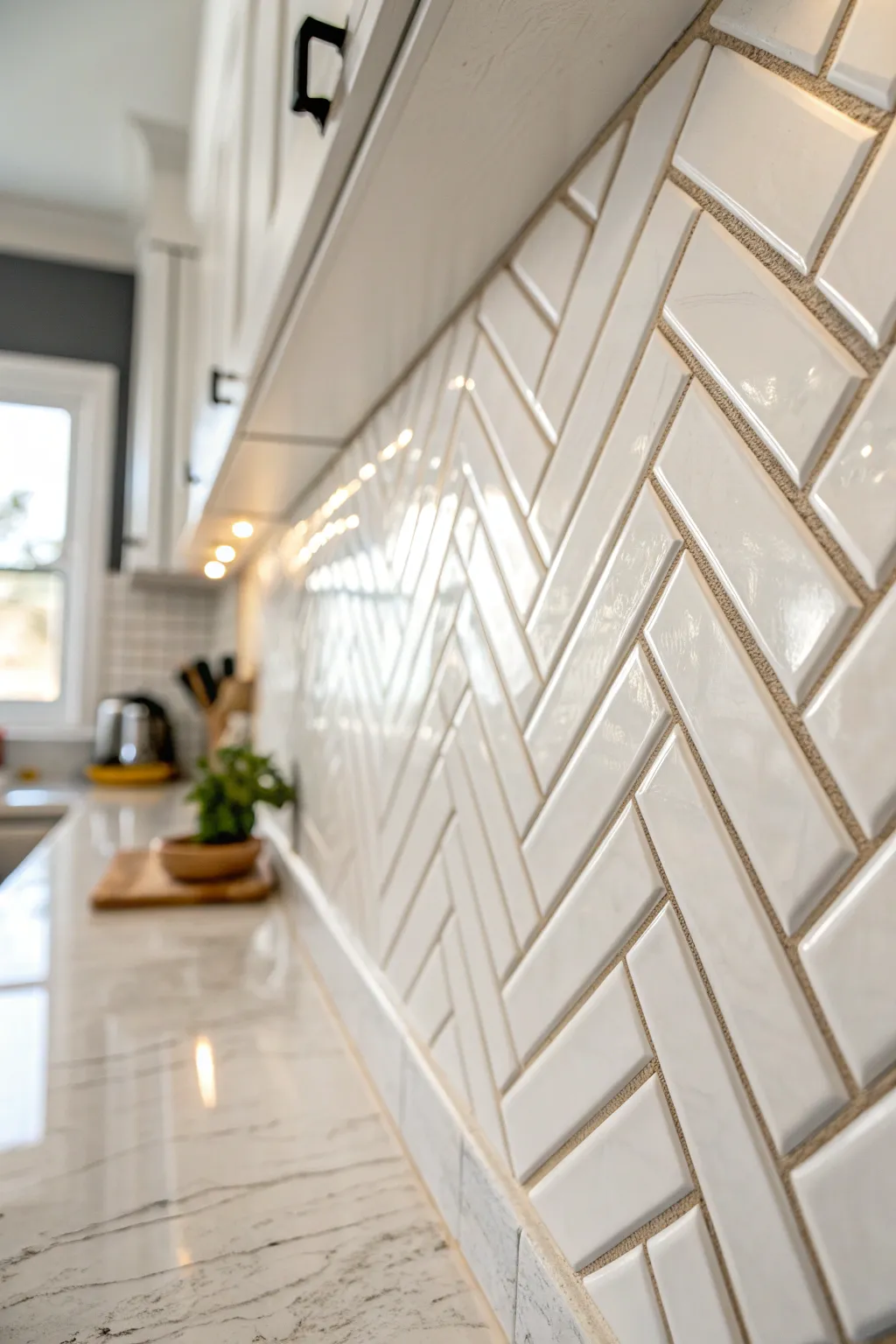 Elevate your kitchen's style with a sophisticated twist on classic subway tiles.