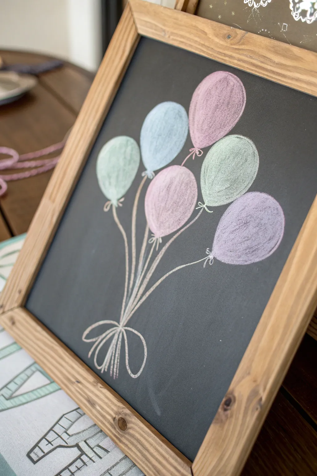 Float into creativity with this charming chalk balloon bouquet 🎈✨