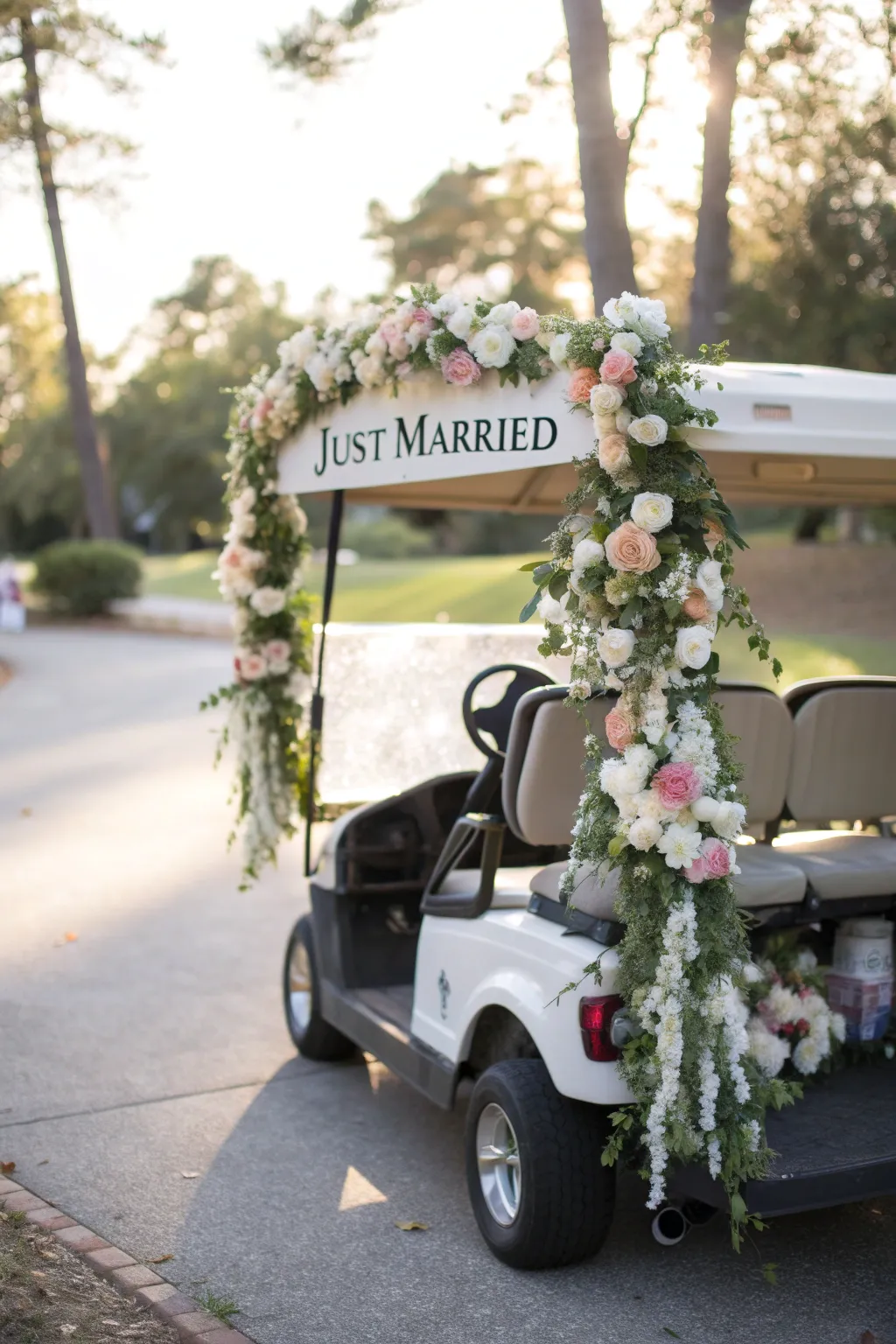 Wedding Bliss on Wheels: A charming send-off with style and grace.