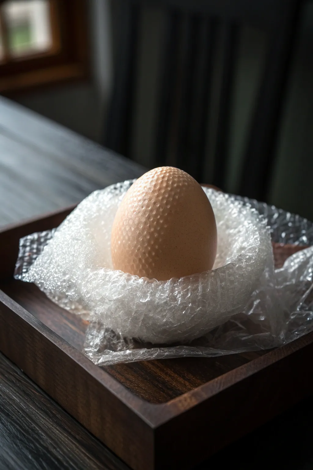 Bubble Wrap Shield: A creative and effective way to protect your egg.