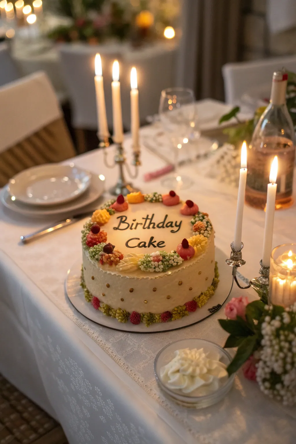 A personalized cake with a heartfelt message for a special birthday.