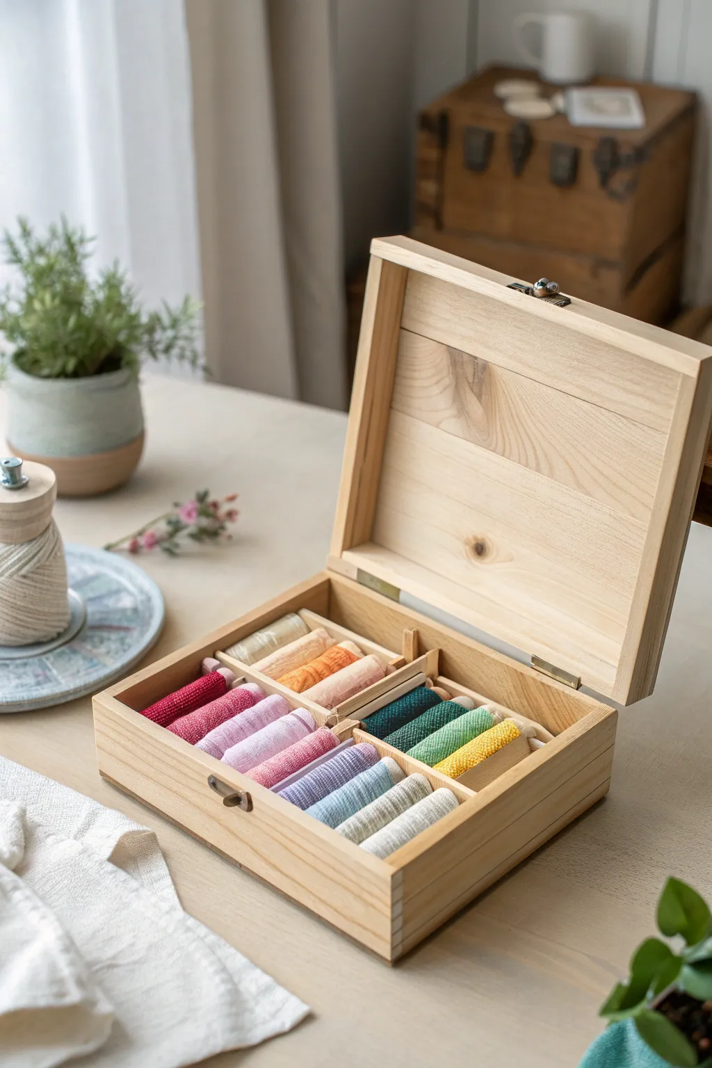 Organize your threads with style and simplicity. Perfect for crafting on the go!