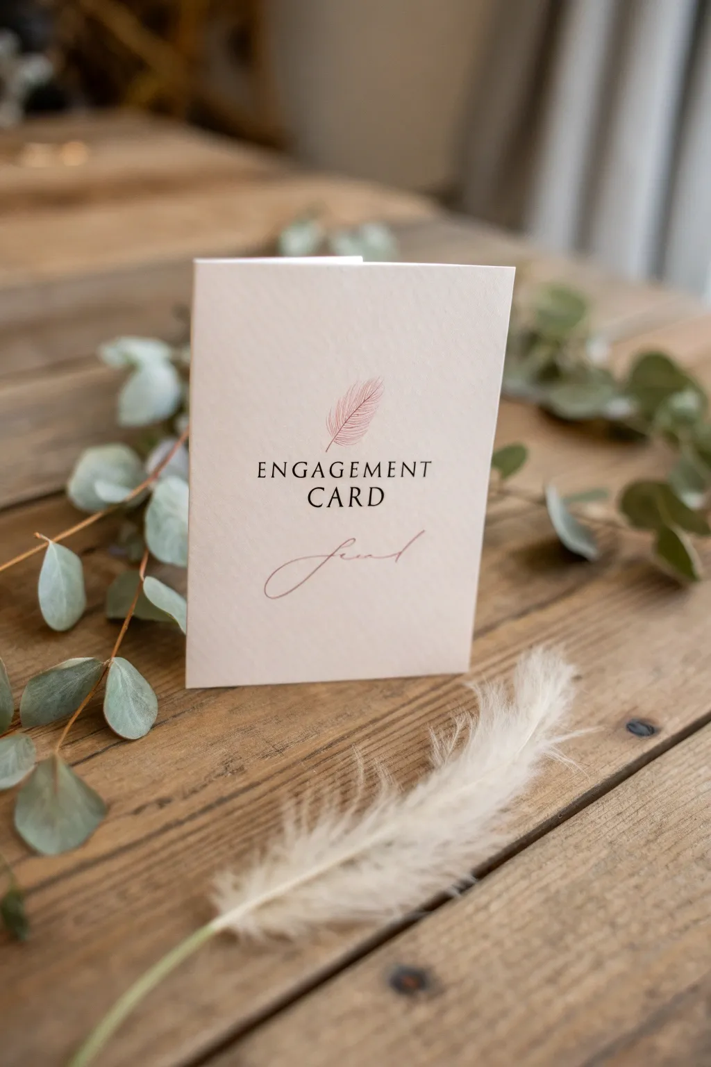 Typography that speaks volumes—transform your engagement card into an elegant masterpiece.