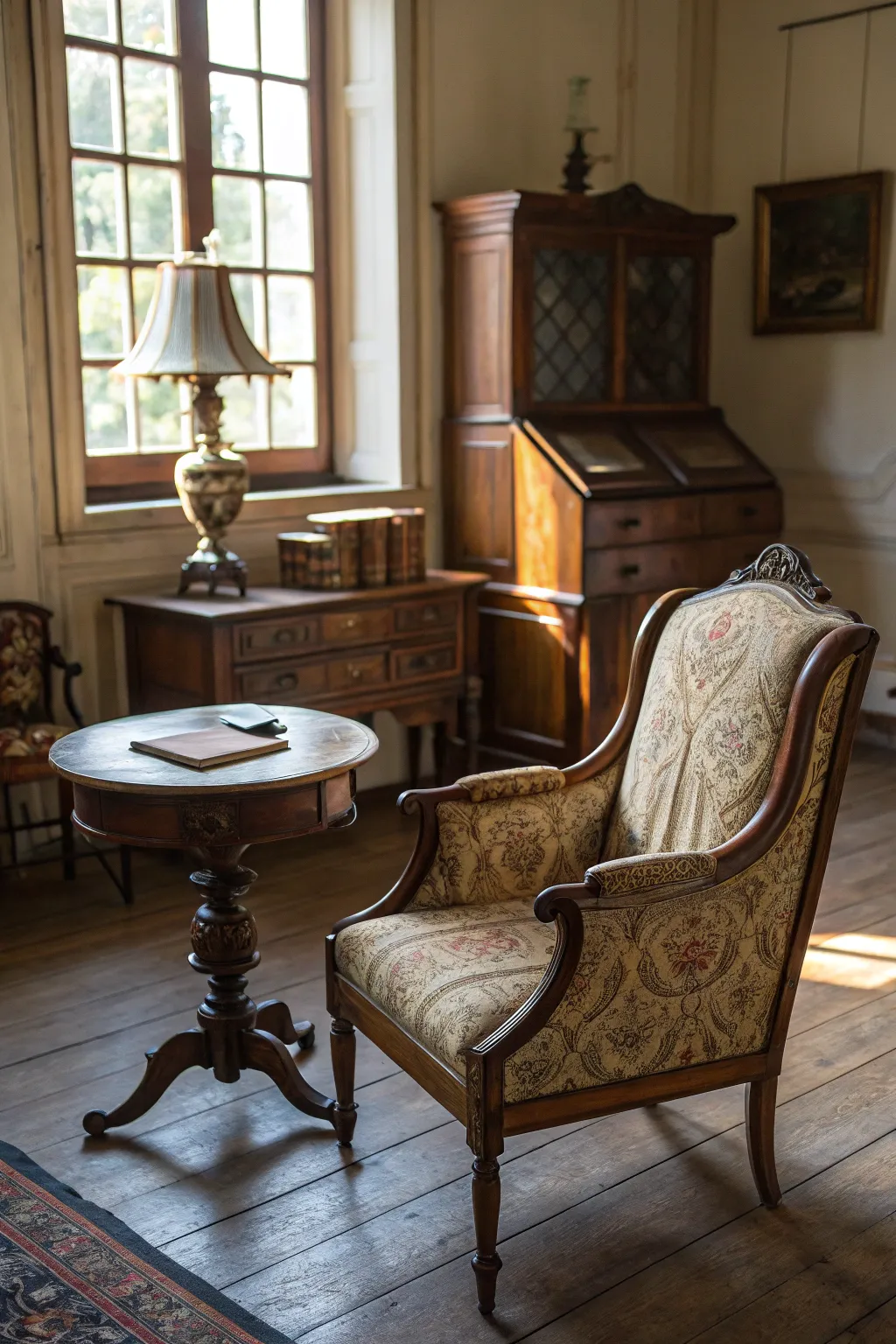 Antique furniture adds character and history to decor.