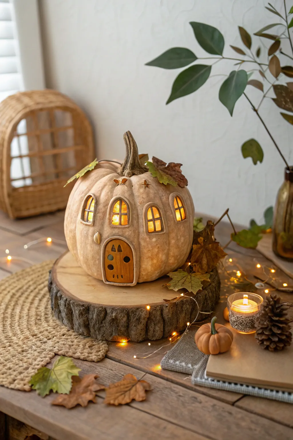 Step into a world of autumn magic with this enchanting pumpkin fairy house. 🍂✨